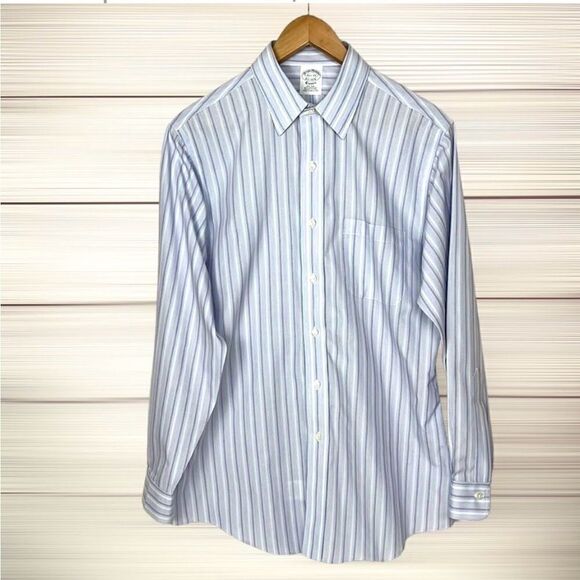 Brooks Brothers Cotton Striped Classic Fit Button Up Shirt Neck 15 1/2 - 33 - Picture 1 of 9